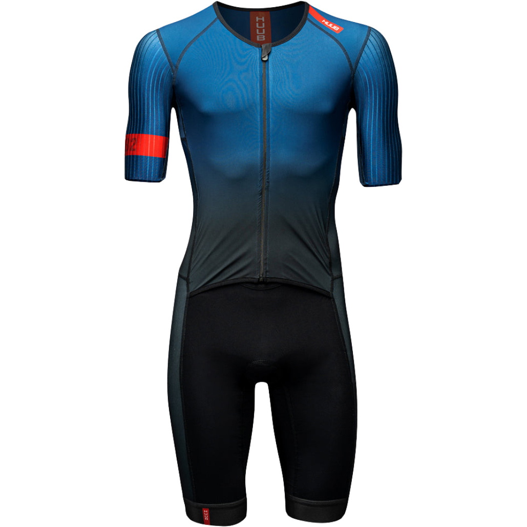 2025 HUUB Mens Pro Aero Open Zip Tri Suit 4882PROOZSSTS - Blue